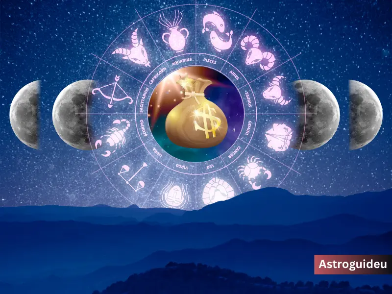 astrowheel with money bag in between and galaxy around it