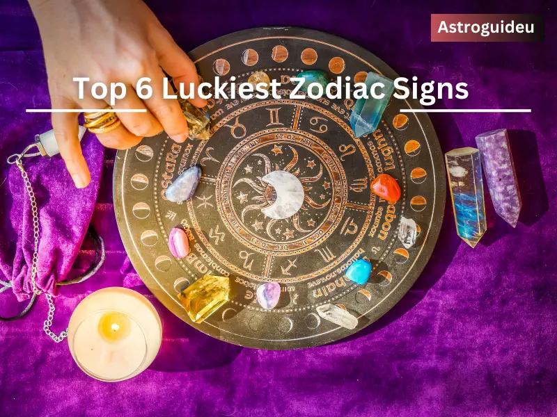Zodiac signs in a cardboard wheel
