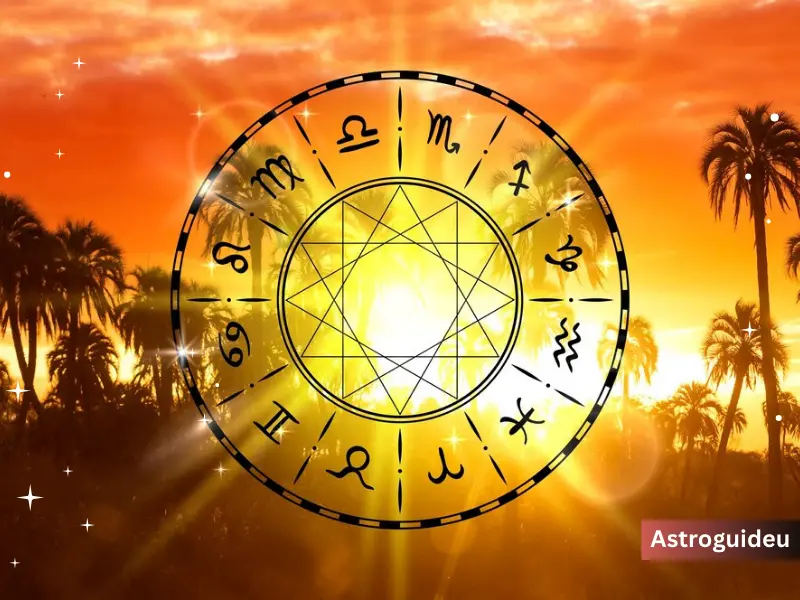 astrowheel with sun rise in background